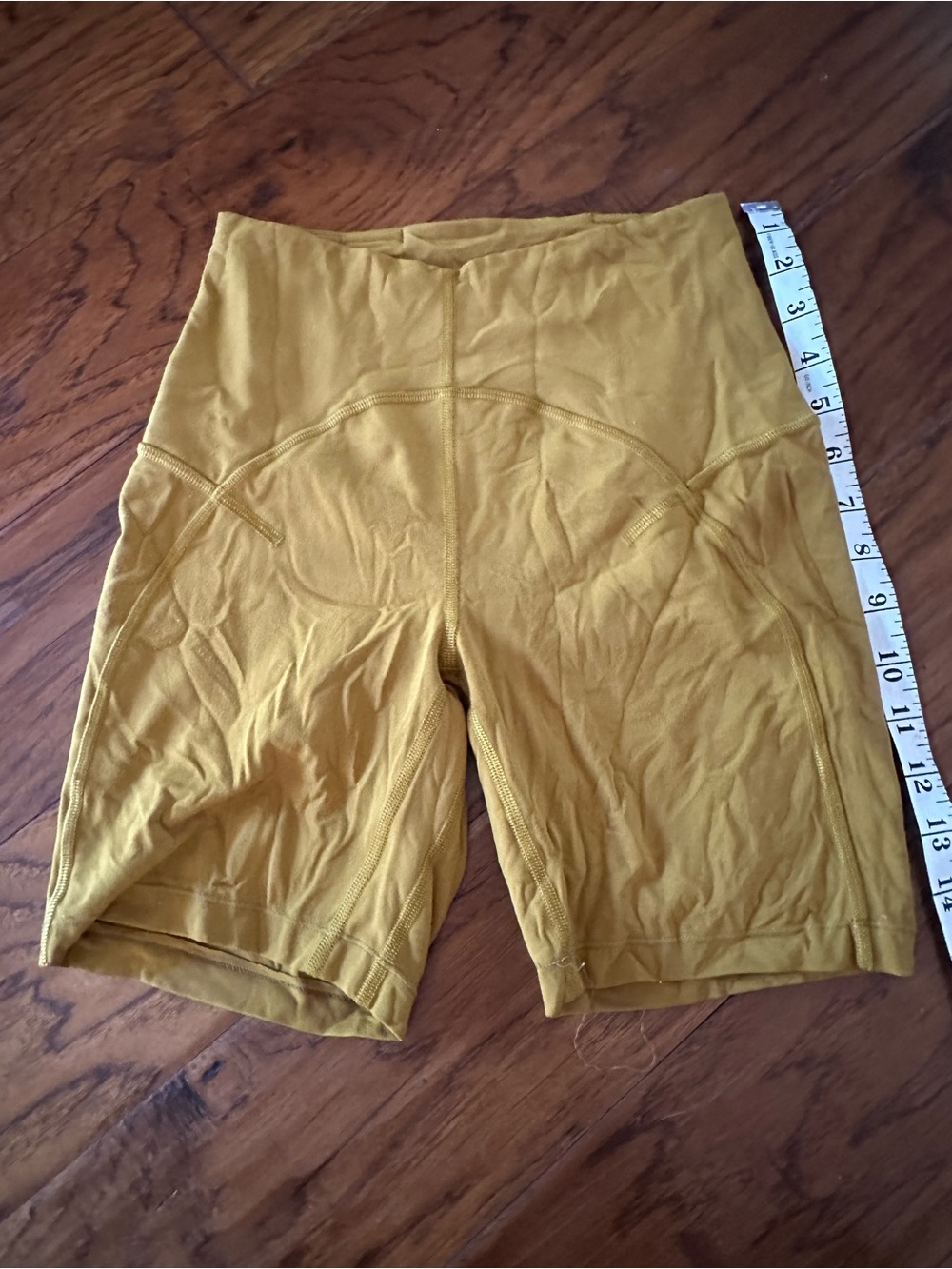 lululemon athletica Mustard Yellow High-Rise Bike Shorts